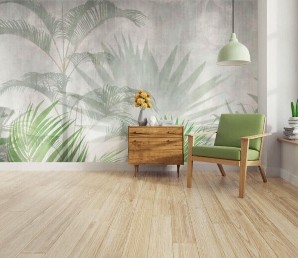 Wall murals Shadow of a palm tree Wall murals Shadow of a palm tree
