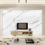 Wall murals White marble with black veins