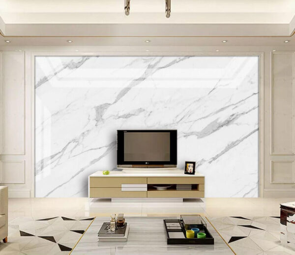 Wall murals White marble with black veins Wall murals White marble with black veins
