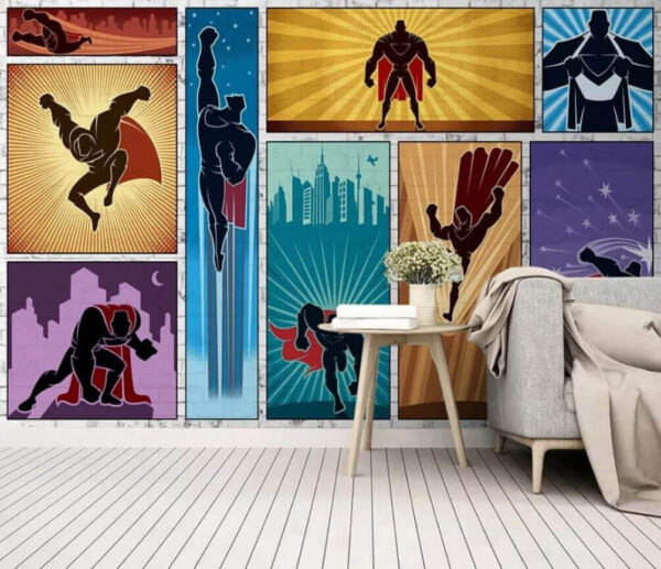 Wall murals Collection of superhero posters Wall murals Collection of superhero posters