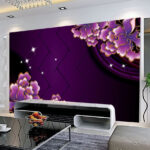Wall murals Beautiful blooms on a vibrant backdrop