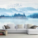 Wall murals Birds flying in the sky