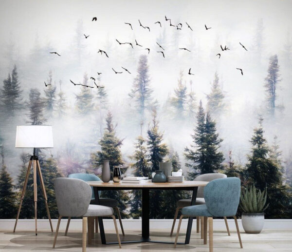 Group of birds flying in the sky Wall murals Group of birds flying in the sky