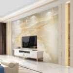 Wall murals Creamy marble texture with warm tones.