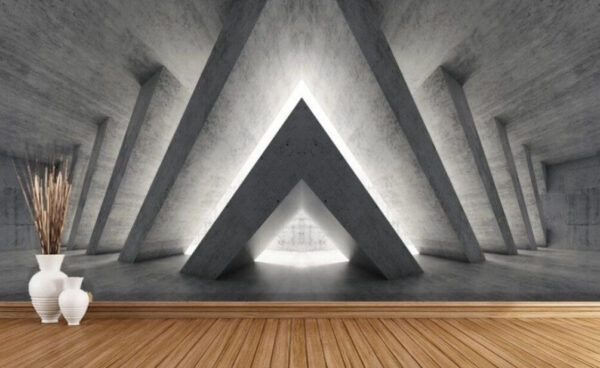 Wall murals Room with a triangular structure Wall murals Room with a triangular structure