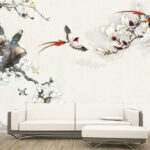 Wall murals Bird sitting on a rock