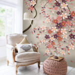 Wall murals Tree with flowers on it