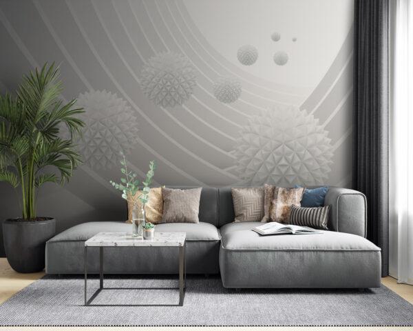 Wall murals White spheres in a white room Wall murals White spheres in a white room
