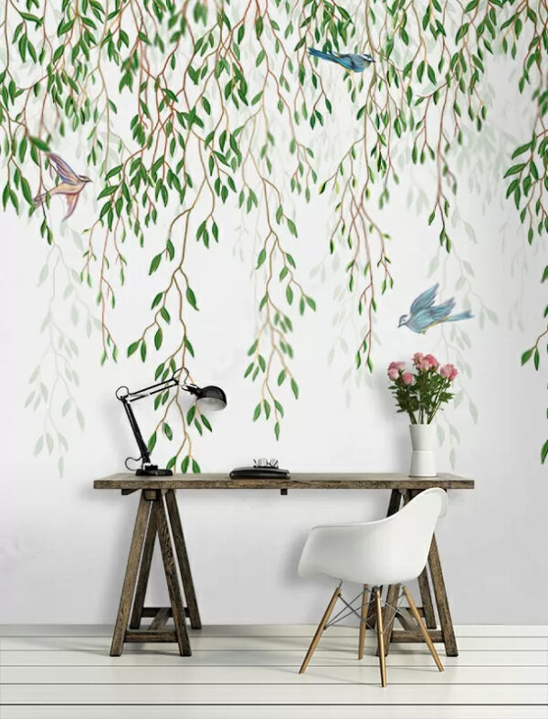 Bird sitting on a branch Wall murals Bird sitting on a branch