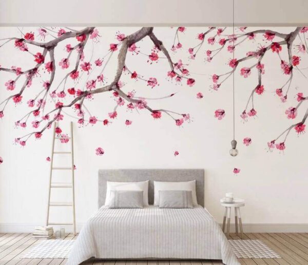 Wall murals Tree with pink flowers Wall murals Tree with pink flowers