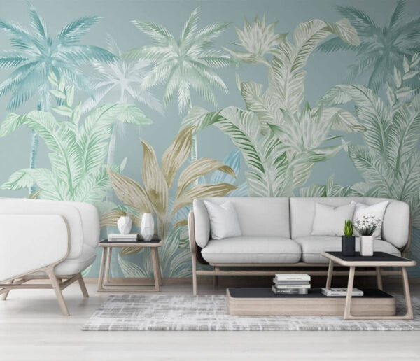 Wall murals Wallpaper with palm trees Wall murals Wallpaper with palm trees