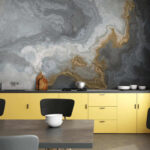 Wall murals Artistic swirls in soft hues