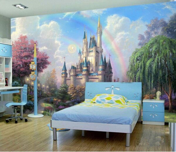 Wall murals Castle with a rainbow in the sky Wall murals Castle with a rainbow in the sky