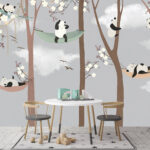 Wall murals Cartoon of a panda