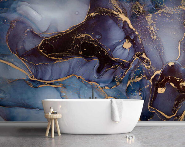Abstract ink pattern with metallic accents Wall murals Abstract ink pattern with metallic accents