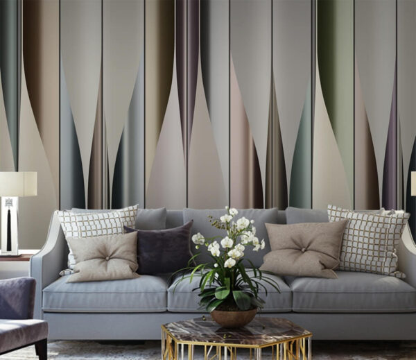 Abstract pattern with metallic hues Wall murals Abstract pattern with metallic hues