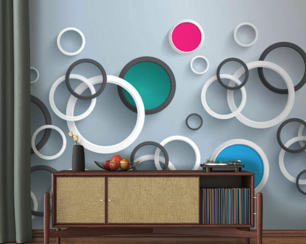 Wall murals Group of colorful circles Wall murals Group of colorful circles