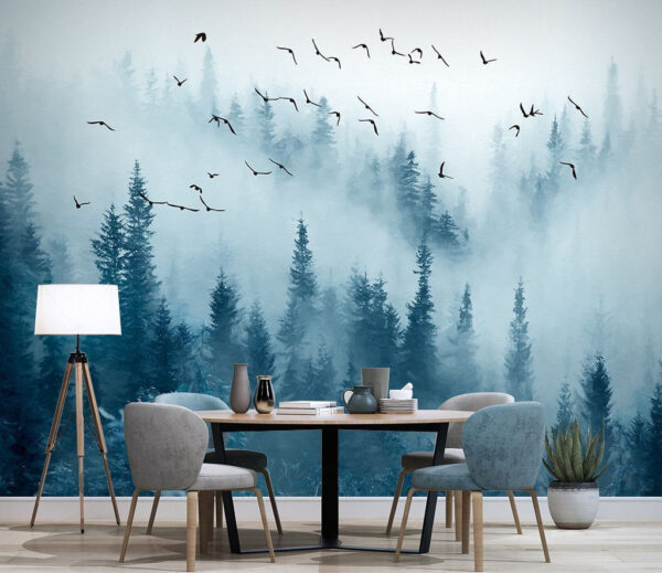 Flock of birds flying in the sky Wall murals Flock of birds flying in the sky