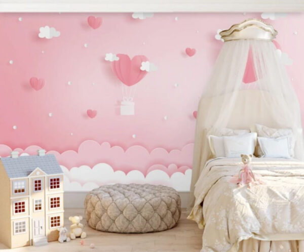Pink heart shaped object Wall murals Pink heart shaped object