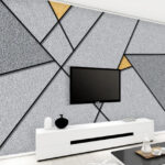 Wall murals Grey and yellow triangle