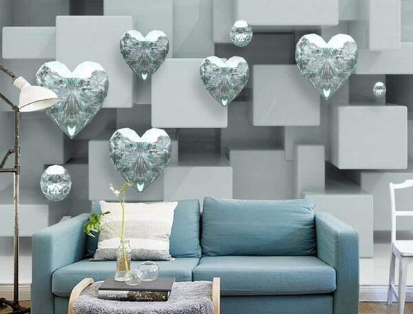Wall murals Group of diamonds on a wall Wall murals Group of diamonds on a wall