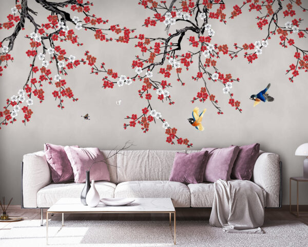 Blue bird flying in the air Wall murals Blue bird flying in the air