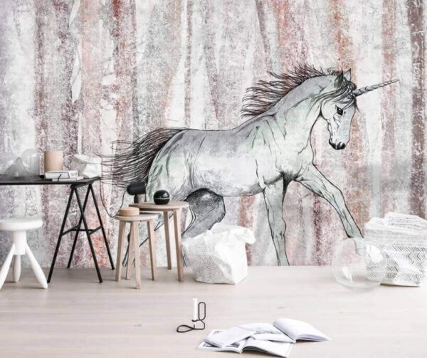 Wall murals Drawing of a horse Wall murals Drawing of a horse