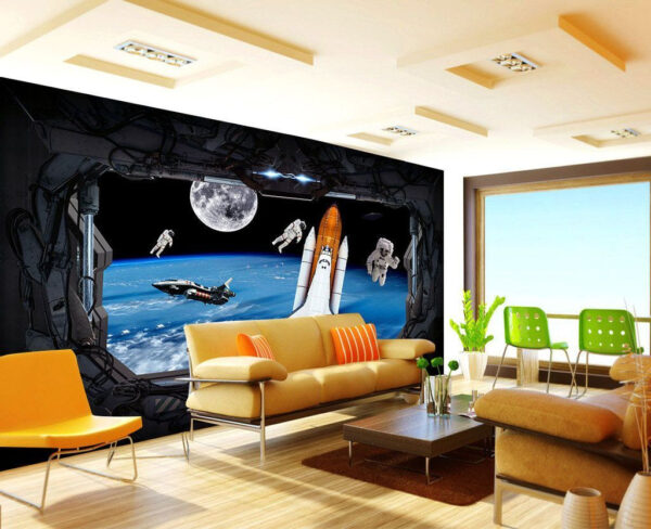 Wall murals Space shuttle and astronauts in outer space Wall murals Space shuttle and astronauts in outer space