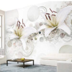 Wall murals Soft petals amidst gentle curves