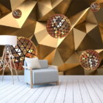 Wall murals Floating geometric spheres in harmony