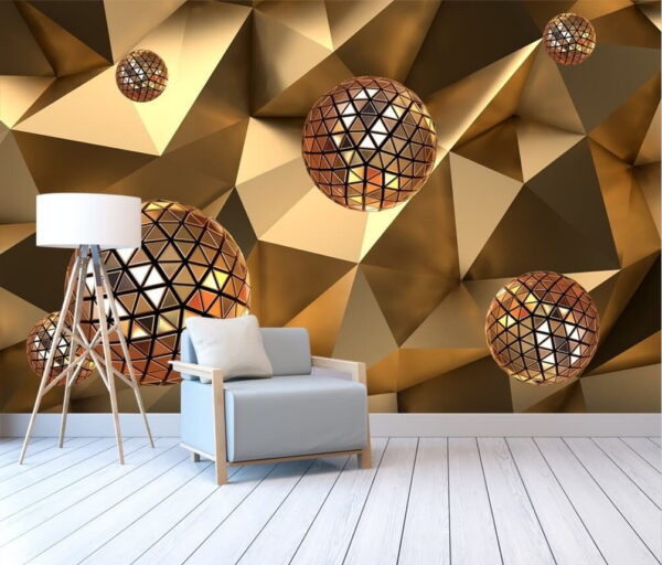 Wall murals Floating geometric spheres in harmony Wall murals Floating geometric spheres in harmony