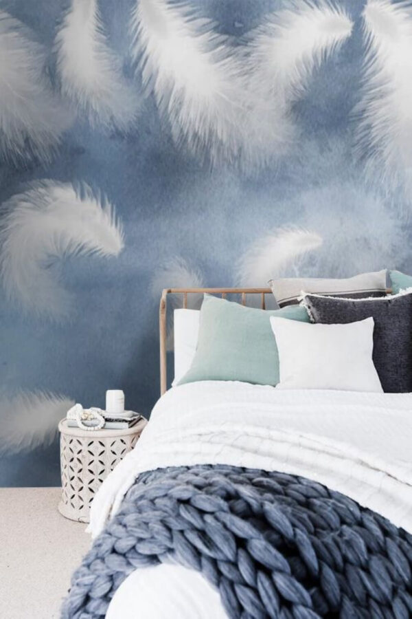 Wall murals White feathers in the sky Wall murals White feathers in the sky
