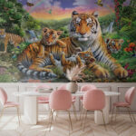 Wall murals Tiger standing in a jungle