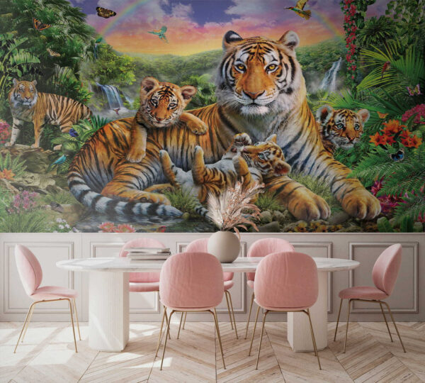 Tiger standing in a jungle Wall murals Tiger standing in a jungle