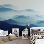 Wall murals Group of birds flying in the sky