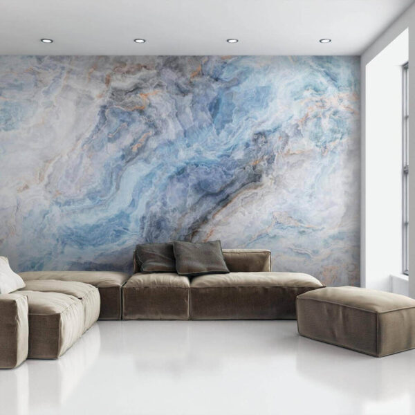 Blue and white marble texture pattern Wall murals Blue and white marble texture pattern