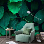 Wall murals Group of green leaves