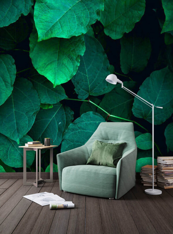 Wall murals Group of green leaves
