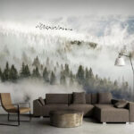 Wall murals Flock of birds flying in the sky