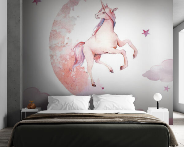Wall murals Unicorn on the moon Wall murals Unicorn on the moon