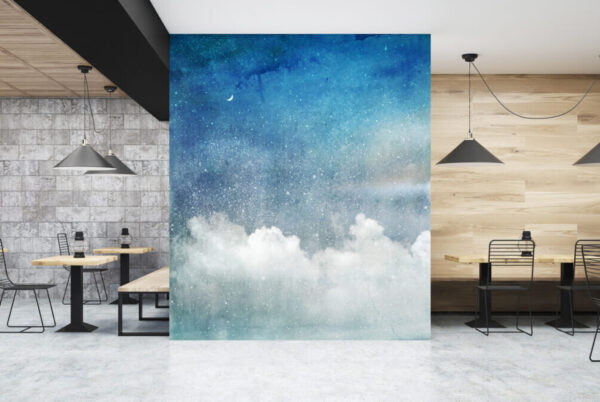 Blue and white background Wall murals Blue and white background
