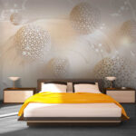 Wall murals Abstract spheres with sparkling design.