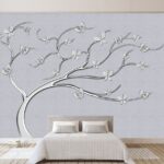 Wall murals Tree with butterflies on it