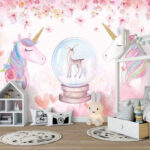 Wall murals Watercolor painting of a unicorn