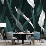 Wall murals Tropical leaves create elegant pattern.
