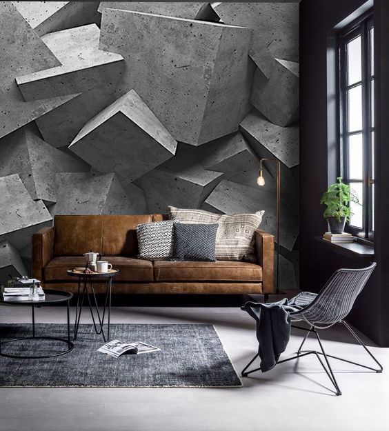 Wall murals Pile of concrete blocks