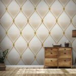Wall murals Elegant fabric texture with diamond pattern