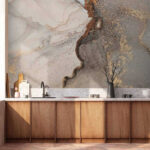 Wall murals Abstract art with textured patterns.