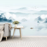 Wall murals Group of birds flying in the sky