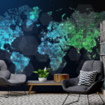 Wall murals Map of the world